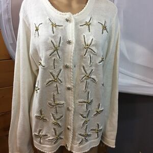 B.P.Design Sweater XL Embellished Holly NWOT